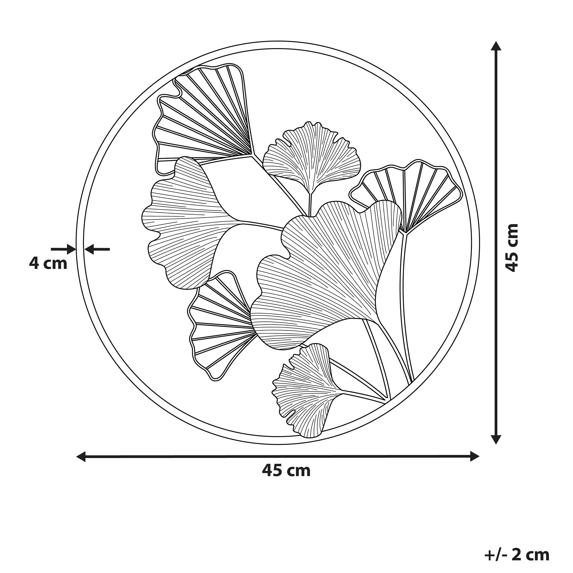 Dekoracja ścienna złota BISMUTH