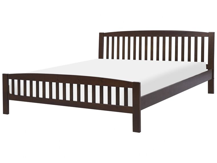 Łóżko drewniane 180 x 200 cm ciemne CASTRES_710824