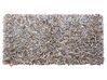 Teppich Leder hellbeige 80 x 150 cm Shaggy MUT_848933