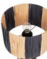 Fekete és natúr raffia asztali lámpa 41 cm WELMEL_899980