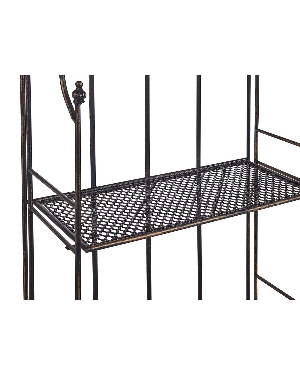 Gartenregal schwarz Metall 4 Ablageflächen klappbar ISERNIA Beliani.de