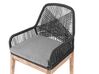 Gartenmöbel Set Faserzement 200 x 100 cm 6-Sitzer Stühle weiß / schwarz OLBIA_829765