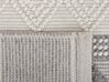 Teppich Wolle beige / grau 80 x 150 cm geometrisches Muster Kurzflor BOZOVA_830960