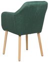 Spisebordsstol med armlæn grøn velour YORKVILLE II_899215