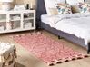 Teppich Baumwolle rot 80 x 150 cm mit Quasten NIGDE_839465