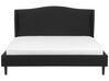 Fabric EU Super King Size Bed Black COLMAR_703466