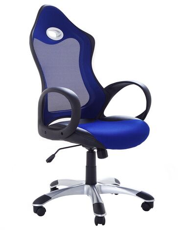 Krzesło biurowe regulowane niebieskie iCHAIR