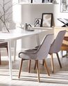 Set of 2 Fabric Dining Chairs Taupe MELFORT_800001