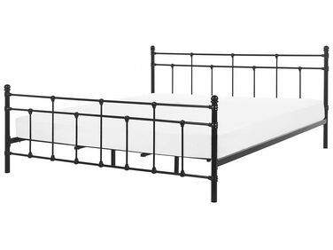 Kovová posteľ 180 x 200 cm čierna LYNX