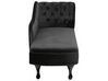 Right Hand Chaise Lounge Velvet Black NIMES_712530