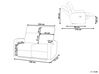 Sofa 2-osobowa welurowa z manualną funkcją relaksu biała VERDAL_904768