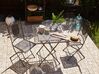 Ensemble de terrasse bistrot table avec deux chaises en acier noir BORMIO_806701