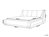 Łóżko skórzane 180 x 200 cm białe NANTES_670683