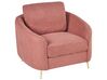 Sofa Set Polsterbezug rosa / gold 6-Sitzer TROSA_851915