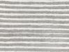 Lot de 2 coussins décoratifs rayés 50 x 50 cm en lin gris et blanc KANPAS_904764