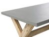 Set de jardin table et 2 bancs en fibre-ciment gris et bois OLBIA_771425