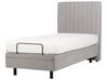 Fabric EU Single Adjustable Bed Grey DUKE II_910588