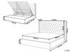 Velvet EU Double Size Ottoman Bed Grey LUBBON_833599
