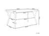 Table 140 x 80 cm bois foncé et noir BRAVO_798609