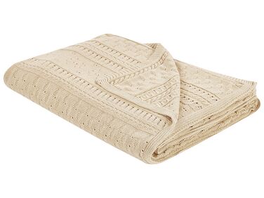 Couvre-lit en coton 150 x 200 cm beige DAULET