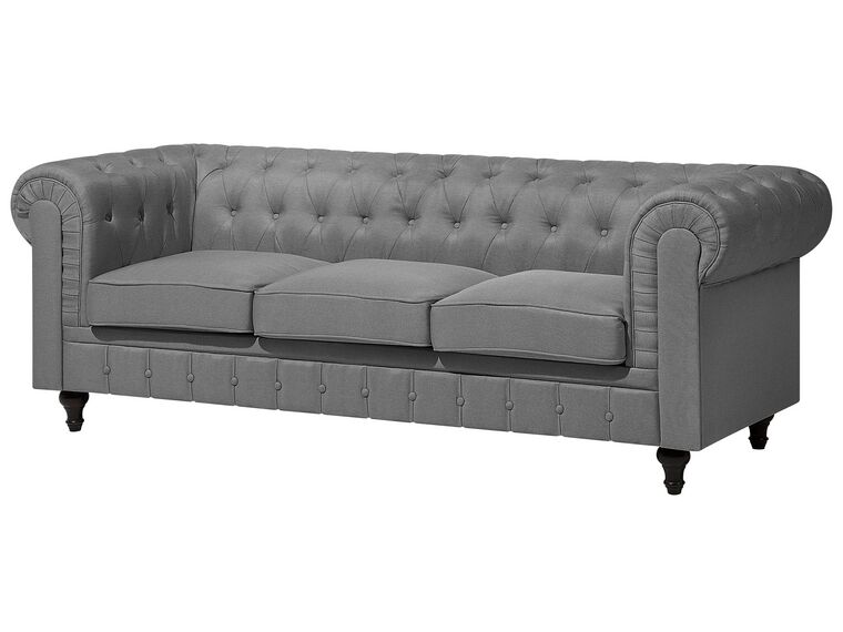 Beliani Divano letto 3 posti in tessuto in beige chiaro : Beliani