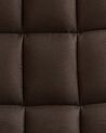 Poltrona reclinável com repousa-pés em linho castanho escuro OLAND_902015