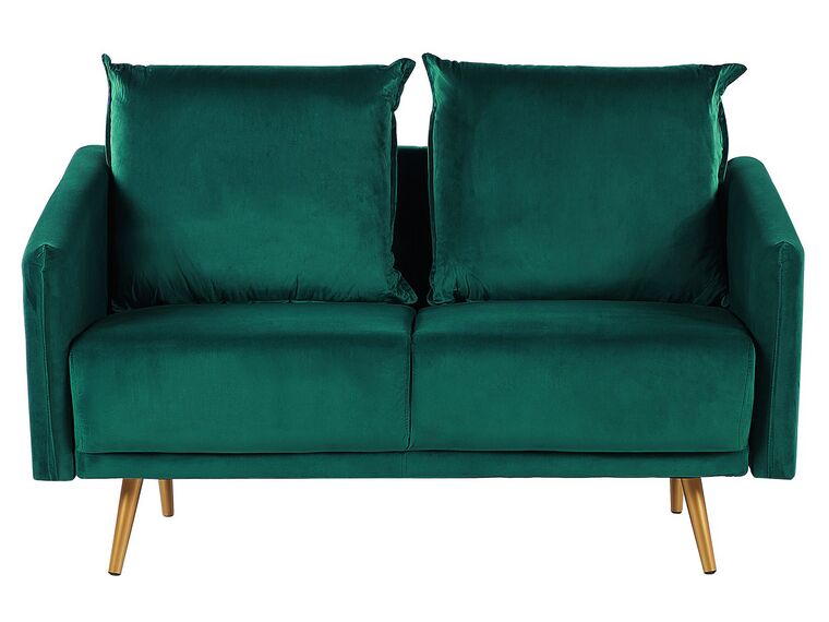2-istuttava sohva sametti smaragdinvihreä MAURA_788736