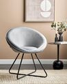 Velvet Accent Chair Light Grey FLOBY II_886100