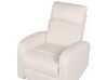 Conjunto de sofás 6 lugares manualmente reclináveis em veludo branco-creme VERDAL_904825