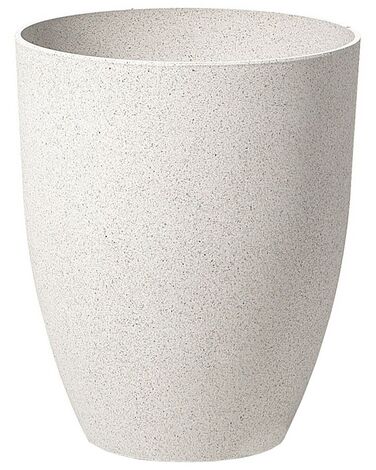 Vaso para plantas em pedra branca creme 35 x 35 x 42 cm CROTON