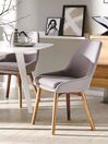 Set of 2 Fabric Dining Chairs Taupe MELFORT_800002