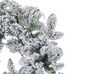 Weihnachtskranz weiss mit LED-Beleuchtung Schnee bedeckt ⌀ 70 cm SUNDO_813322