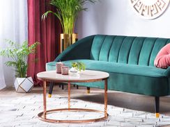 Sohvapöytä marmorikuvio beige/ruusukulta CORAL