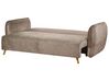 Sofa rozkładana welurowa z pojemnikiem brązowa VALLANES_904252