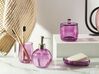4 accessoires de salle de bains en céramique violette ROANA_825244
