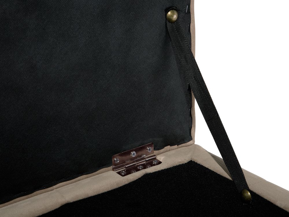 Hocker mit Stauraum Samtstoff hellbraun MICHIGAN | Beliani.de