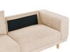 3-personers sofa i fløjl beige NIVALA_874142