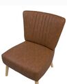 Faux Leather Armchair Golden Brown VAASA_719868