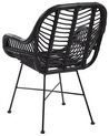 Rattan Accent Chair Black CANORA_799494