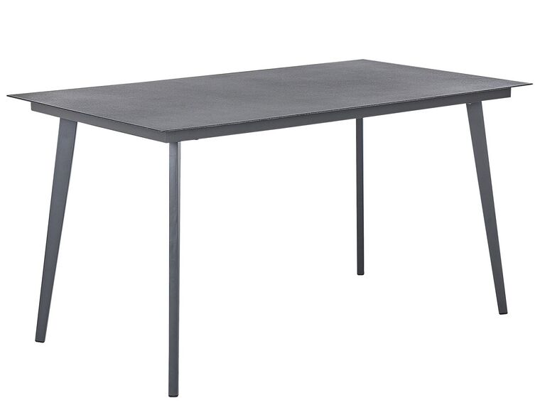 Metal Garden Dining Table 140 x 80 cm Grey MILETO_809933
