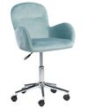 Velvet Desk Chair Mint Green PRIDDY_855091