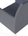 Conjunto de 4 sillas de poliéster gris oscuro/blanco BACOLI_825779