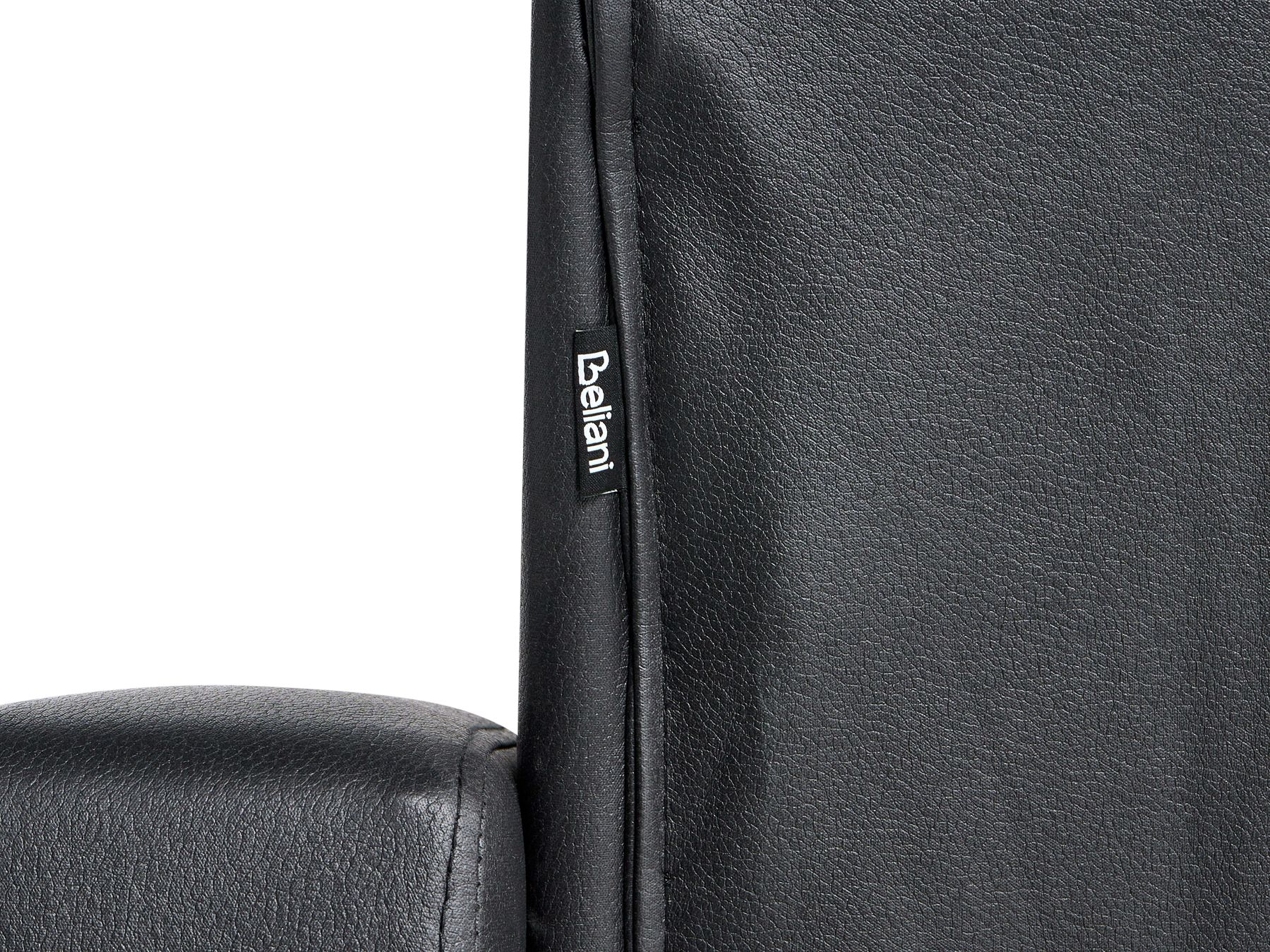 Faux Leather Chaise Lounge Black ABERDEEN Beliani.co.uk