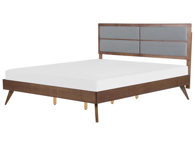 Łóżko 180 x 200 cm ciemne drewno POISSY_739366