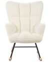 Boucle Rocking Chair White OULU_855479