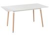Stół do jadalni rozkładany 120/150 x 80 cm biały z jasnym drewnem MIRABEL_820891