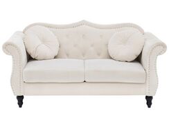 2-istuttava sohva samettinen beige SKIEN 2-istuttava sohva samettinen beige SKIEN