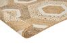 Teppich Jute beige 80 x 300 cm geometrisches Muster Kurzflor BASOREN_886308
