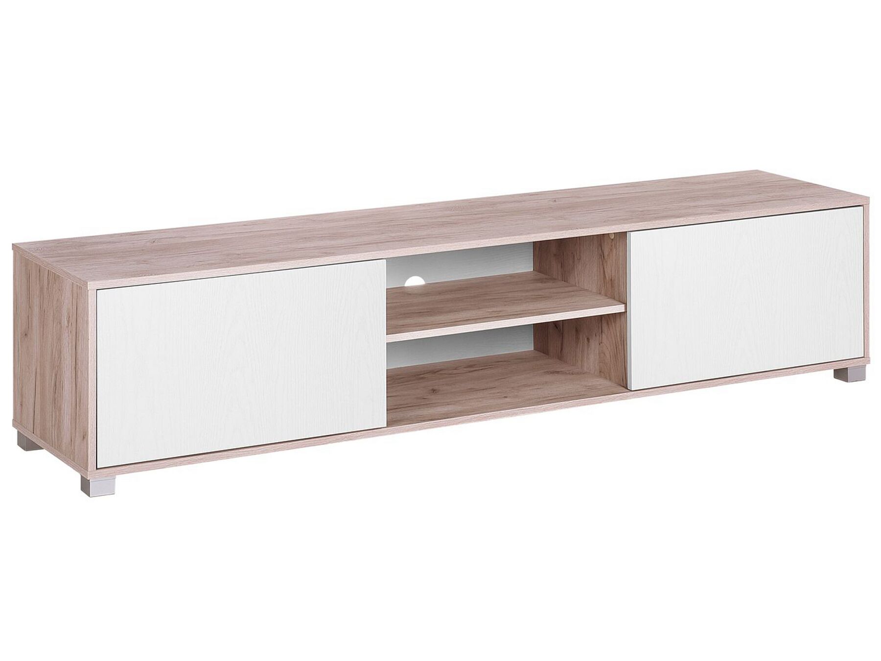 Scandinavian Style TV Cabinet White/Light Wood Tone Lincoln-