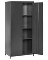 2 Door Metal Storage Cabinet Black VARNA_844049
